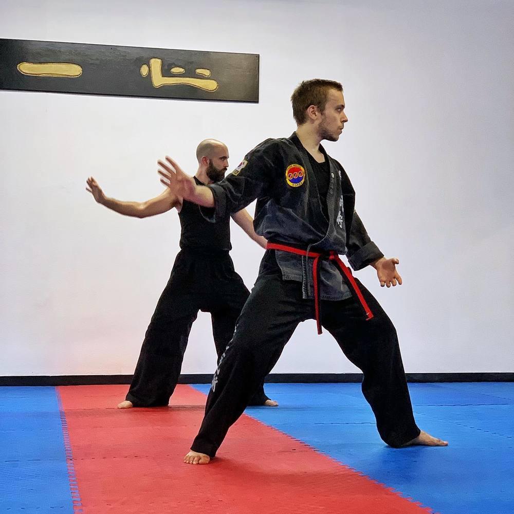 Tukong training in the dojang